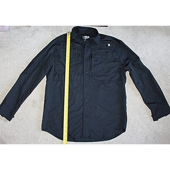 Reel Legends - Men’s Saltwater II Performance Fishing Shirt in Black, size Small - Picture 6 of 7